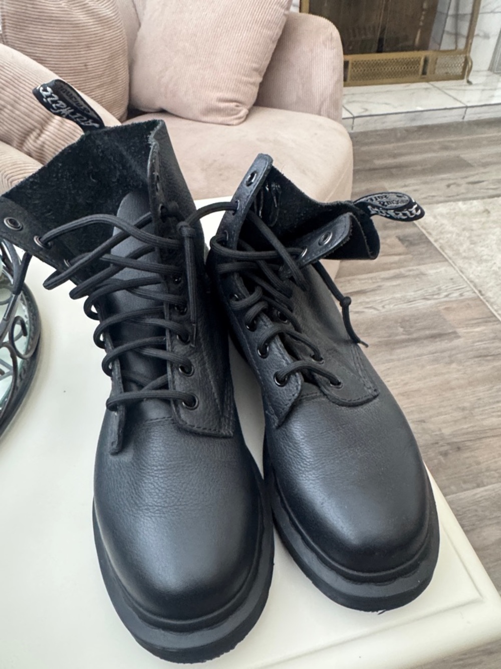 Dr. Martens Black Leather Lace-Up Ankle Boots